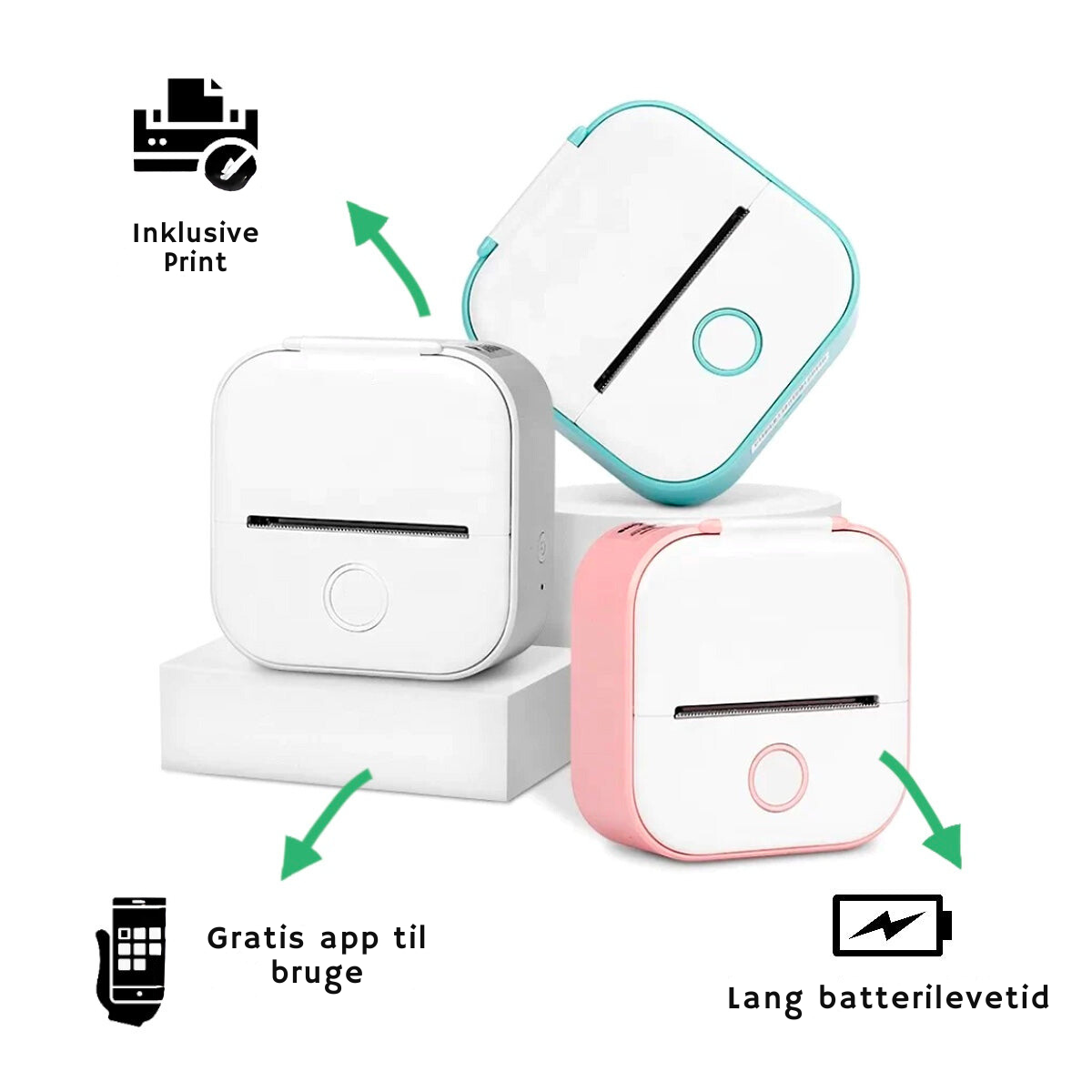MiniPrint Praktisk Bluetooth-Printer