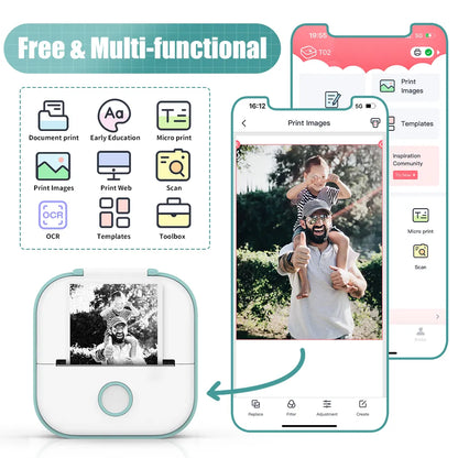 MiniPrint Praktisk Bluetooth-Printer